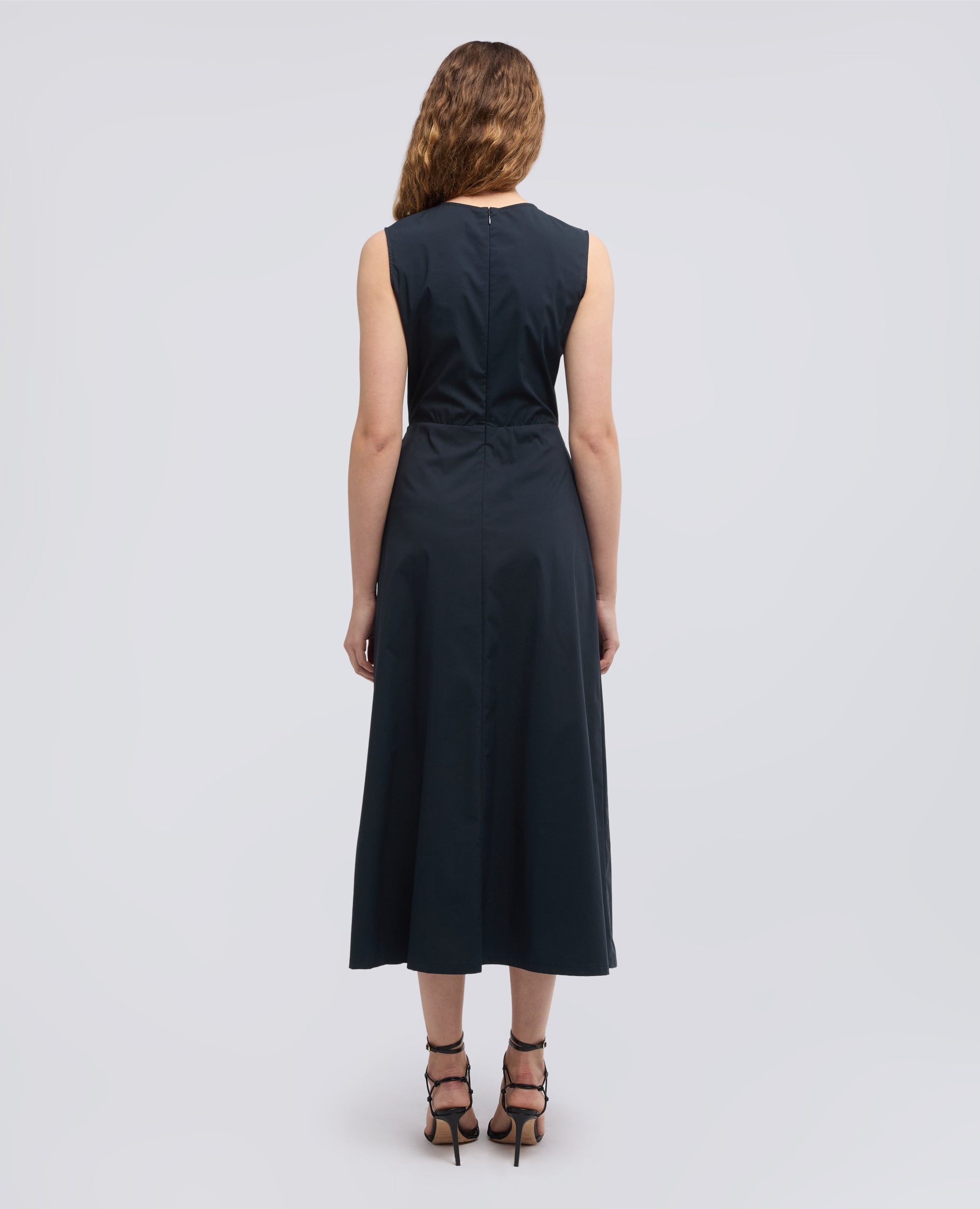 ROBE EN POPELINE EN COTON NYLON EXTENSIBLE - BLU - ASPESI