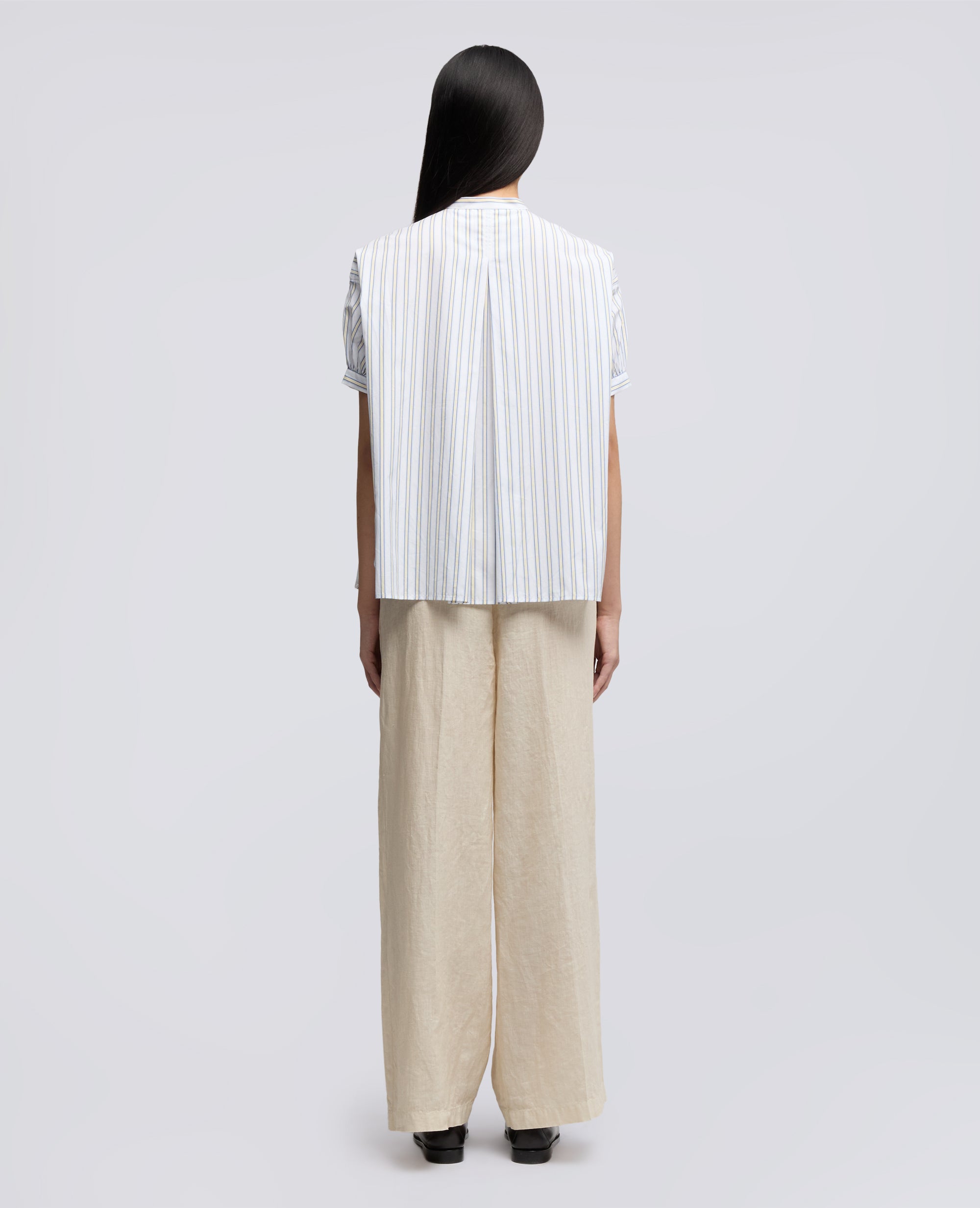 COTTON POPLIN SHIRT WITH MANDARIN COLLAR - MULTICOLOR - ASPESI