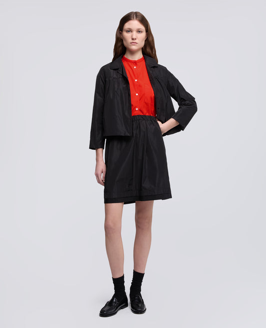 CAMICIA IN POPELINE DI PURO COTONE CON COLLO ALLA COREANA - ROSSO - ASPESI