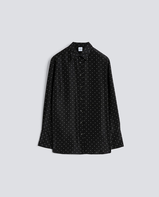CHEMISE EN SOIE HABUTAI APOIS - NERO - ASPESI