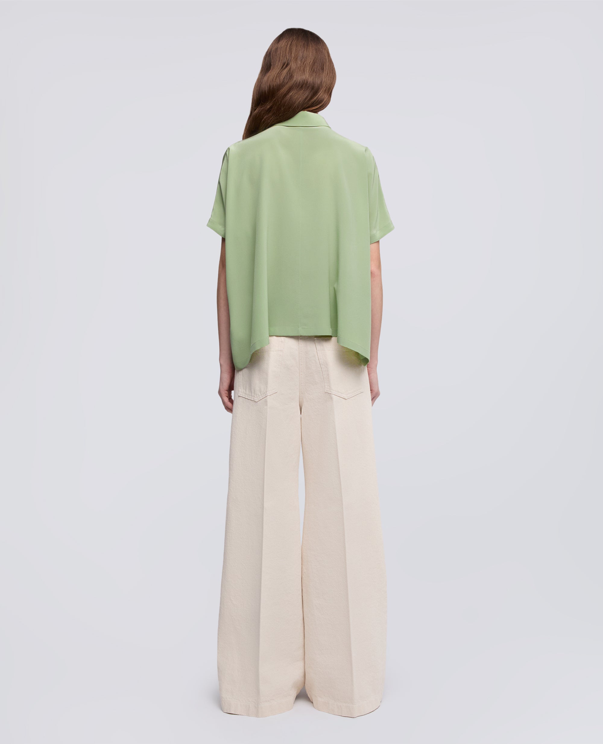 CAMICIA IN CREPE DE CHINE SETA - VERDE - ASPESI