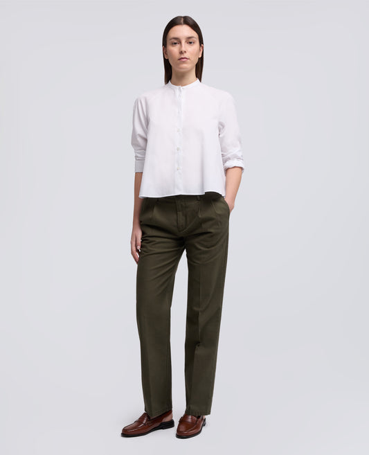 CHEMISE EN POPELINE DE COTON - BIANCO - ASPESI