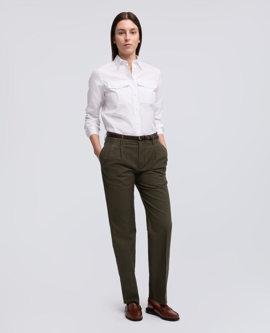 CAMISA CLASICA DE ALGODON POPELINA - BIANCO - ASPESI