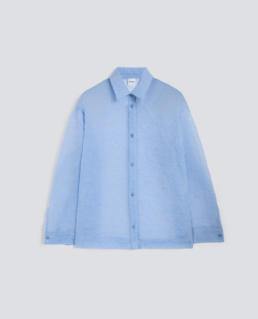 CAMISA CLOQUEEN ALGODON Y NAILON - AZZURRO - ASPESI