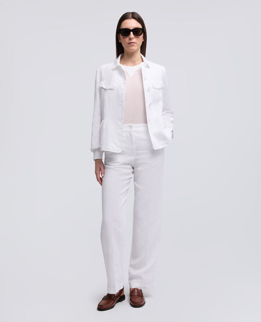 BLUSA VOILE DE ALGODON TENIDA CON PRENDAS - BIANCO - ASPESI