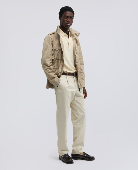 GIUBBOTTO MINI FIELD IN NYLON CON CAPPUCCIO STACCABILE - BEIGE - ASPESI