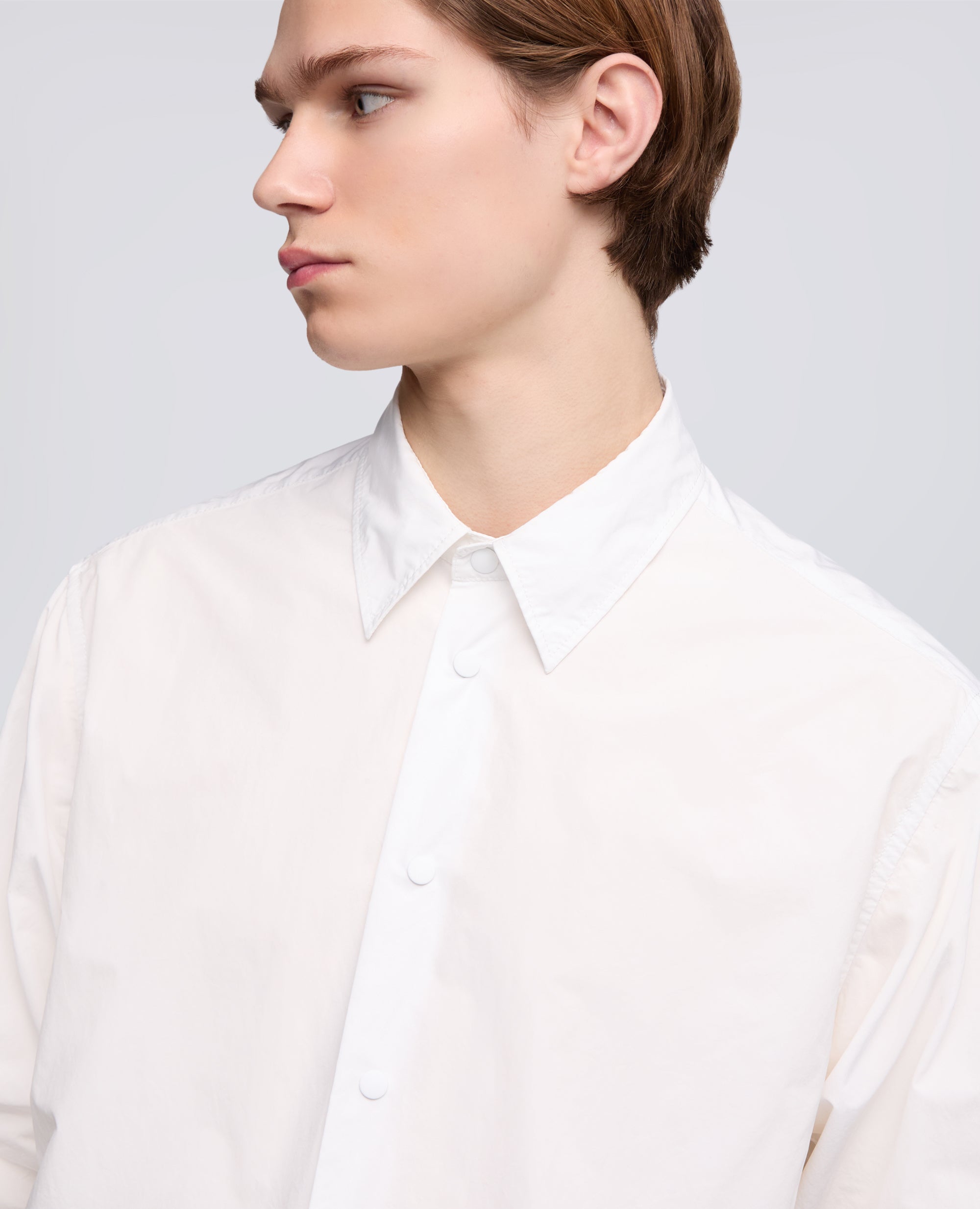 POLYESTER- UND NYLON-WASSERABWEISENDES HEMD - BIANCO - ASPESI