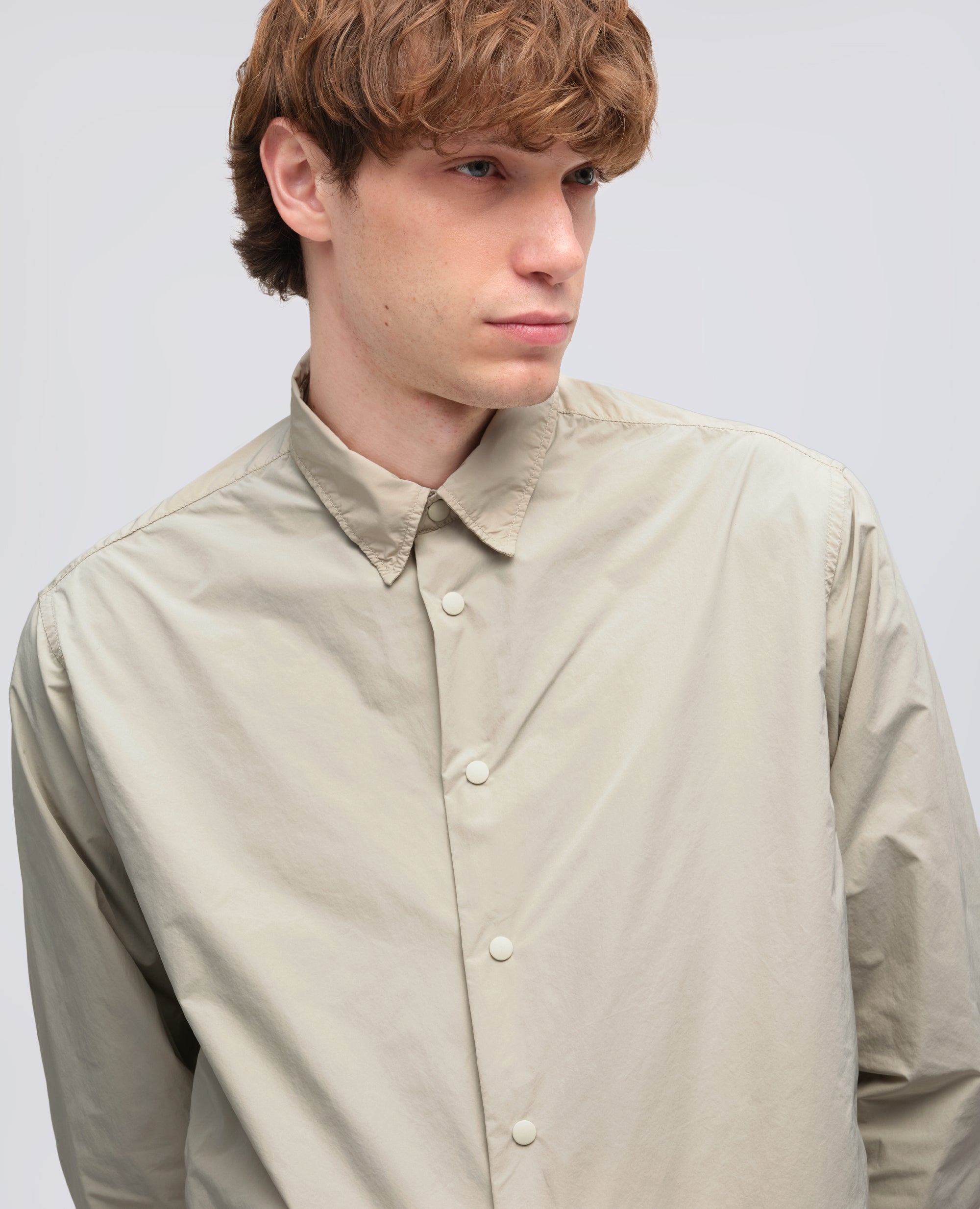 CAMICIA IN POLIESTERE E NYLON WATER REPELLENT - BEIGE - ASPESI