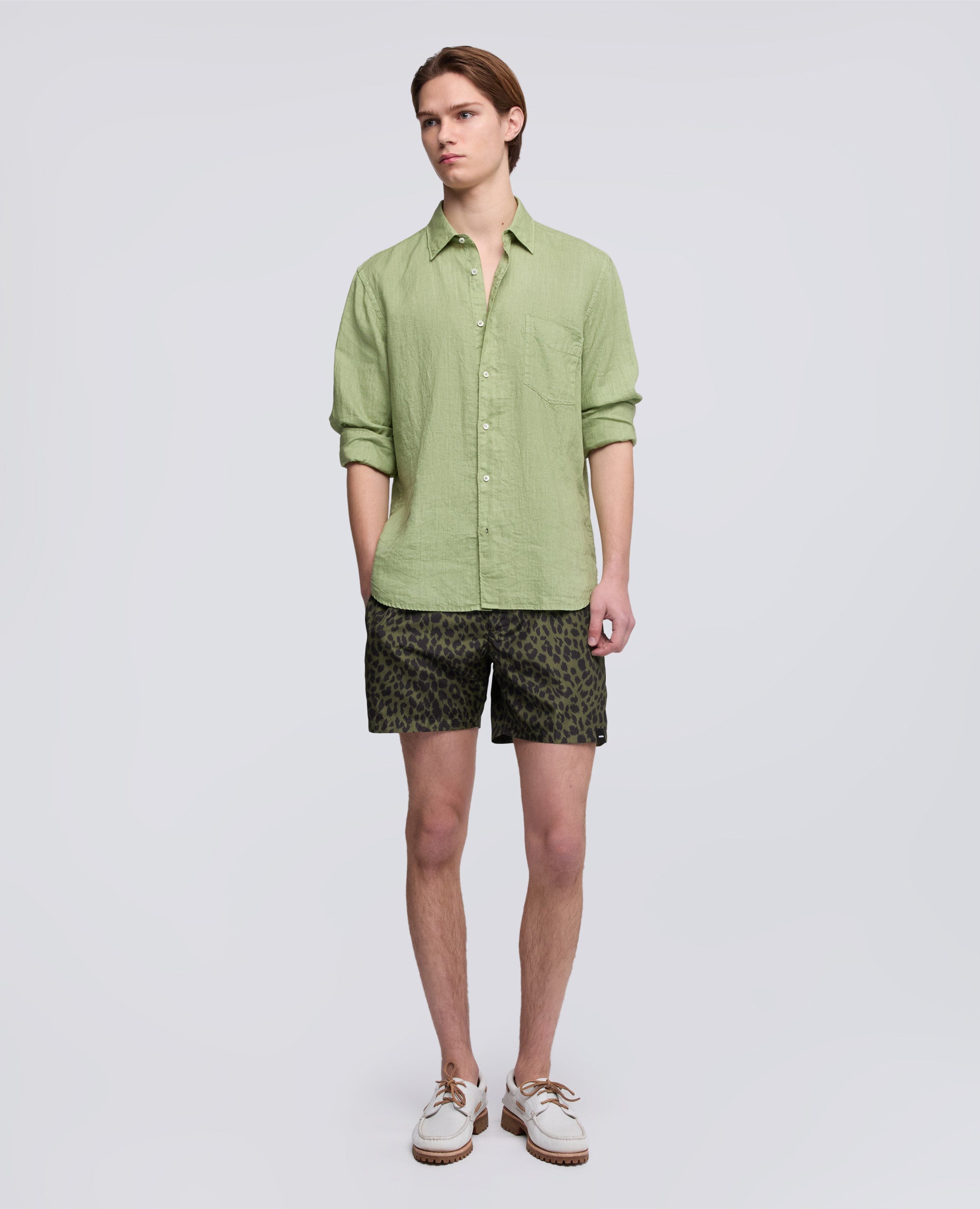 COSTUME IN POLIESTERE STAMPATO WATER REPELLENT - VERDE - ASPESI