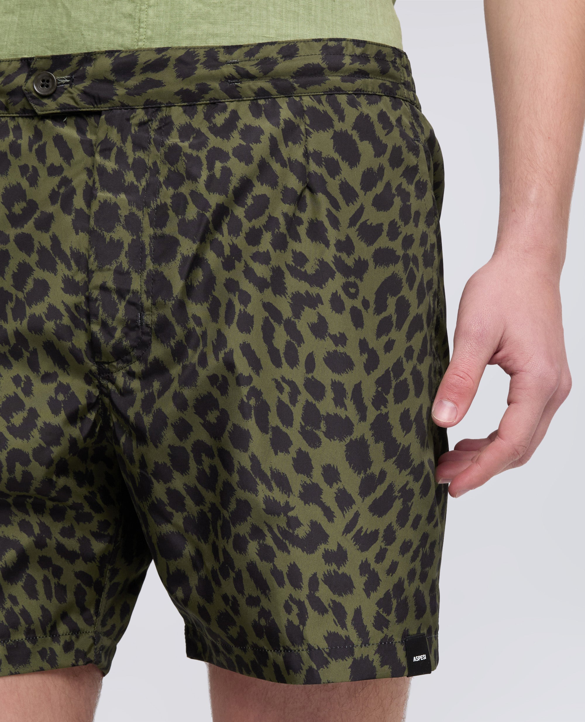 COSTUME IN POLIESTERE STAMPATO WATER REPELLENT - VERDE - ASPESI