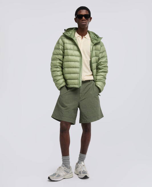 GIUBBOTTO TRAPUNTATO IN NYLON RIPSTOP PIUMA ULTRALIGHT - VERDE - ASPESI