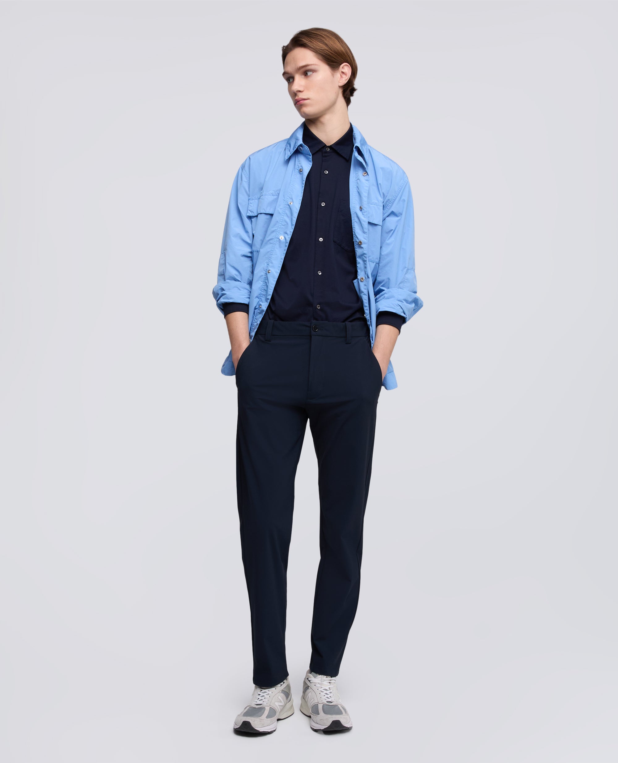 PANTALONES DE NYLON ELASTICO - BLU - ASPESI