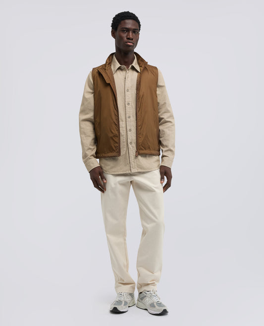 GILET VERNES IN NYLON - MARRONE - ASPESI