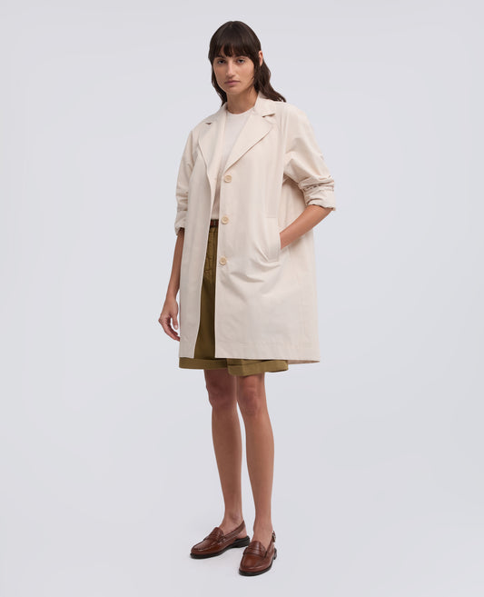 MANTEAU DOUBLE DE COTON ET DE TOILE POLYESTER - NATURALE - ASPESI
