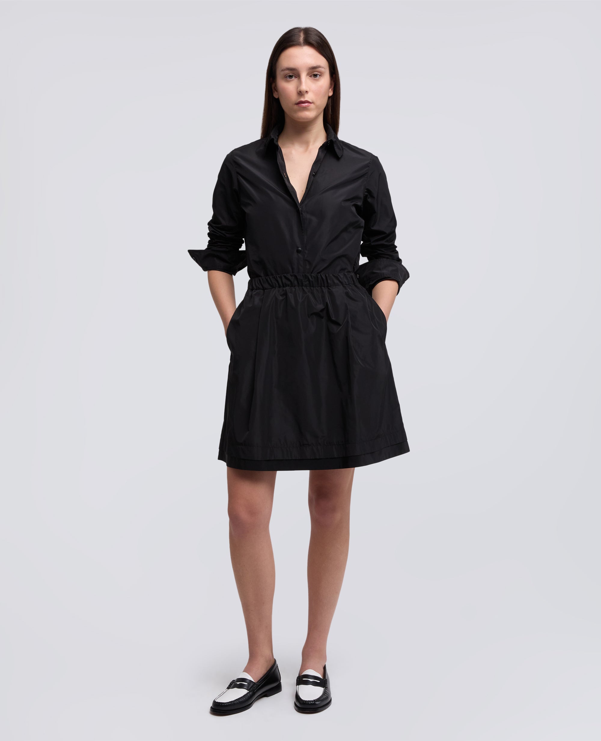 VESTE CHEMISE NON DOUBLEE EN POLYESTER TECHNIQUE - NERO - ASPESI