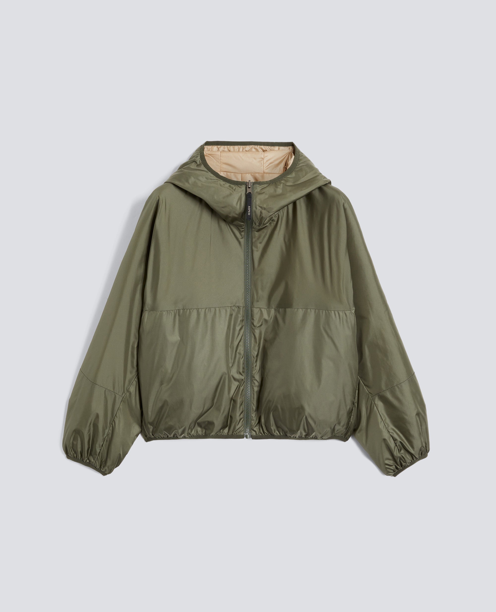 GIUBBOTTO REVERSIBILE BICOLORE IN NYLON - VERDE - ASPESI