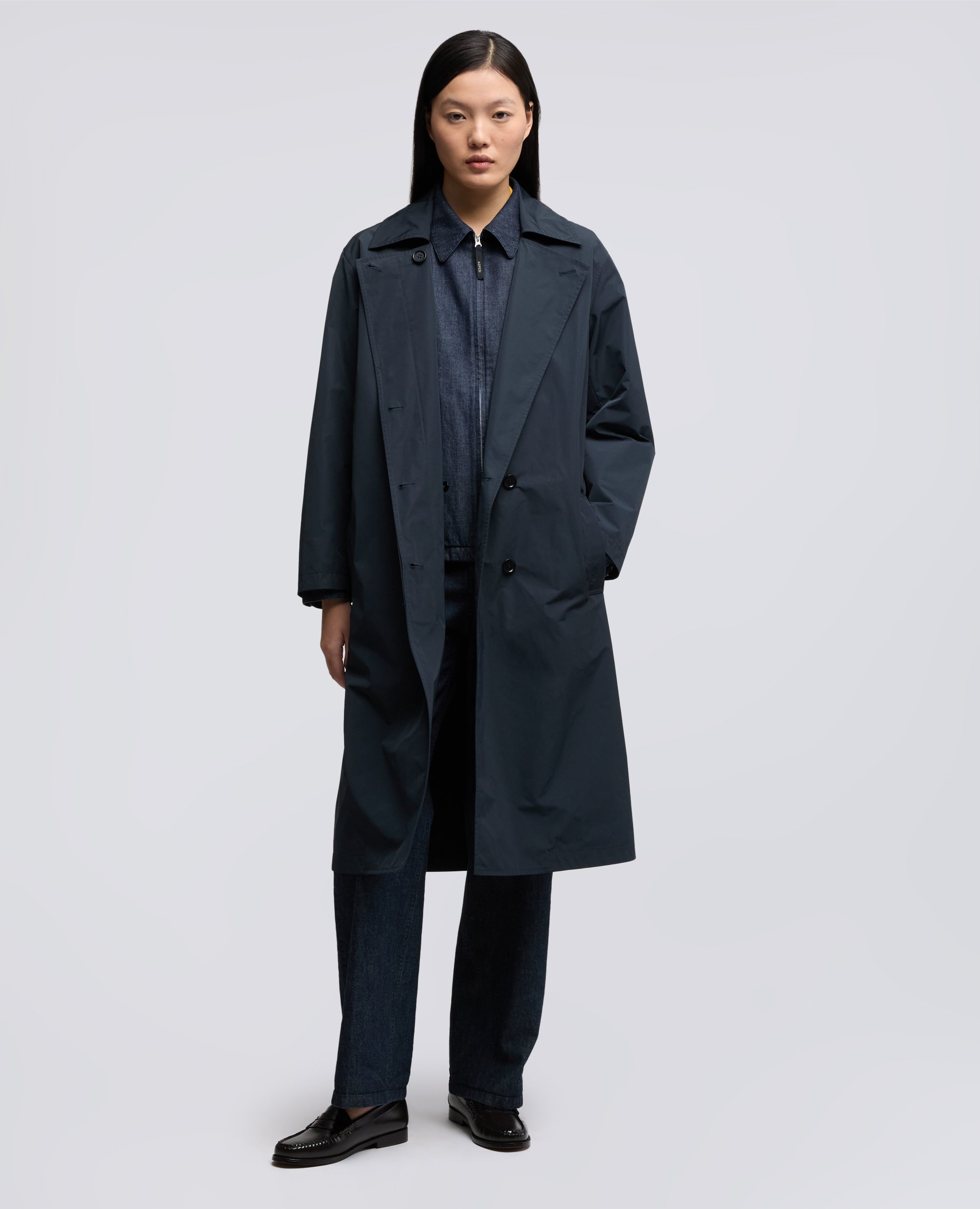IMPERMEABLE DE TAFETAN DE POLIESTER - BLU - ASPESI