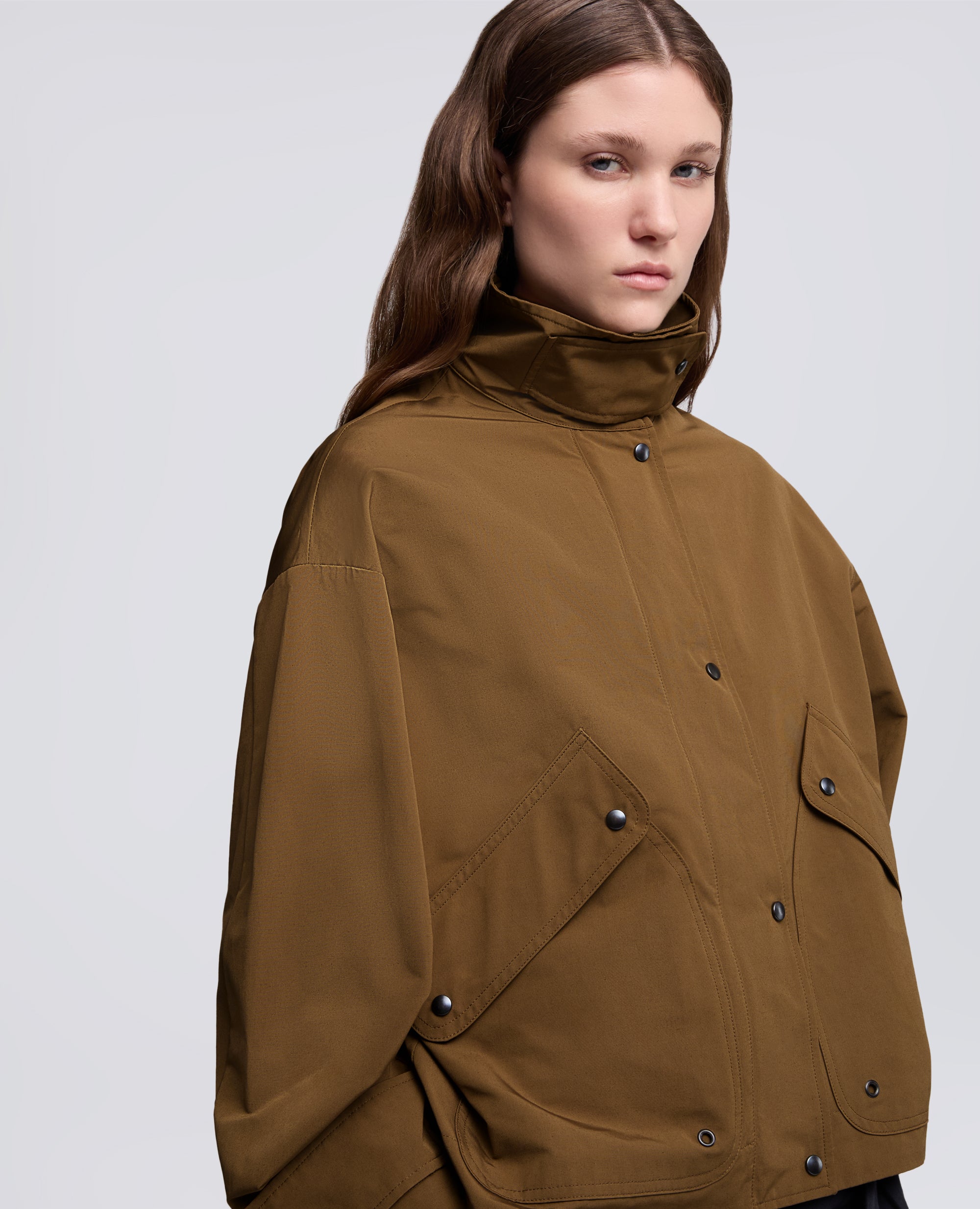 VESTE NON DOUBLEE EN TOILE DE COTON - MARRONE - ASPESI