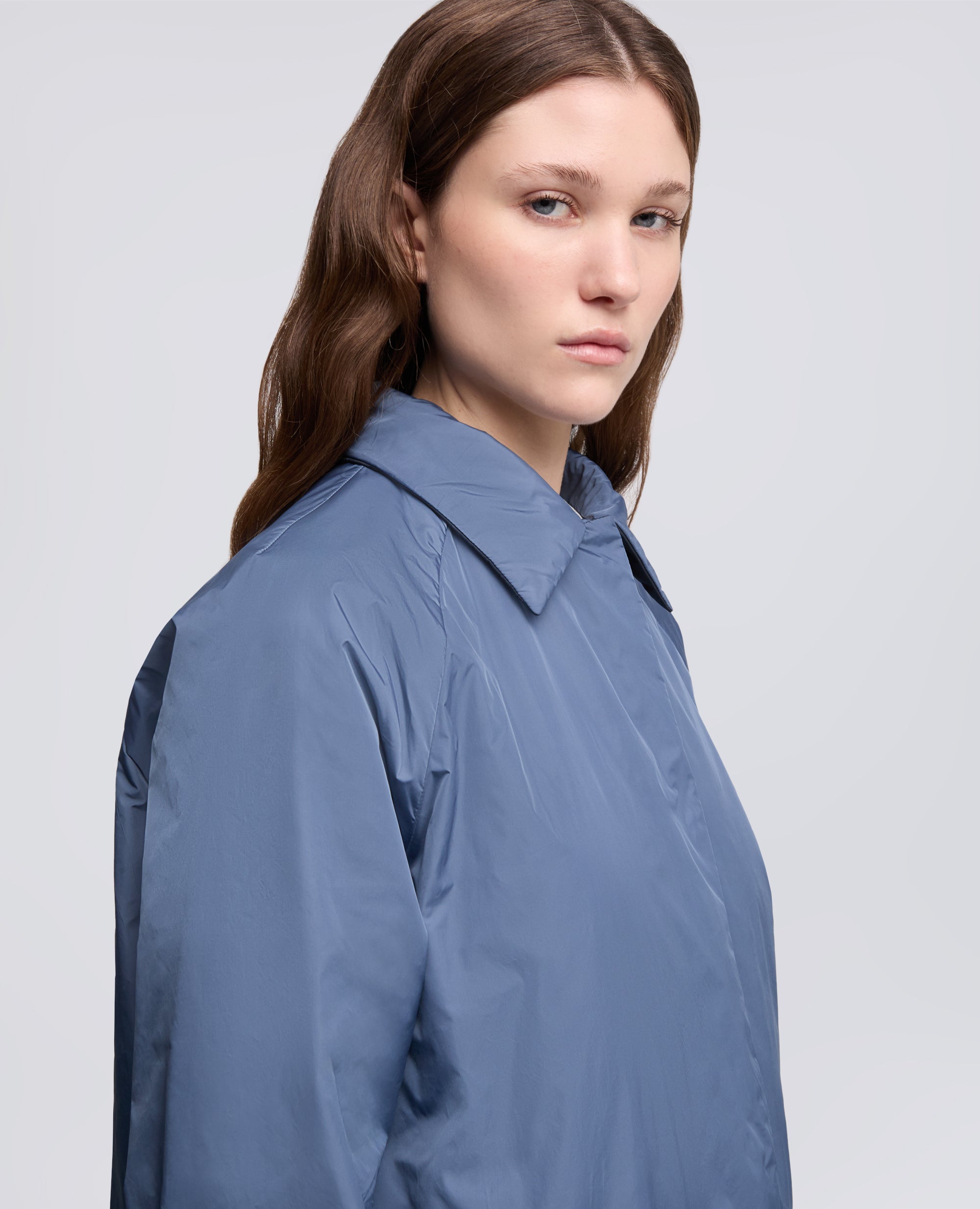CAPPOTTO REVERSIBILE BICOLORE IN NYLON - BLU - ASPESI
