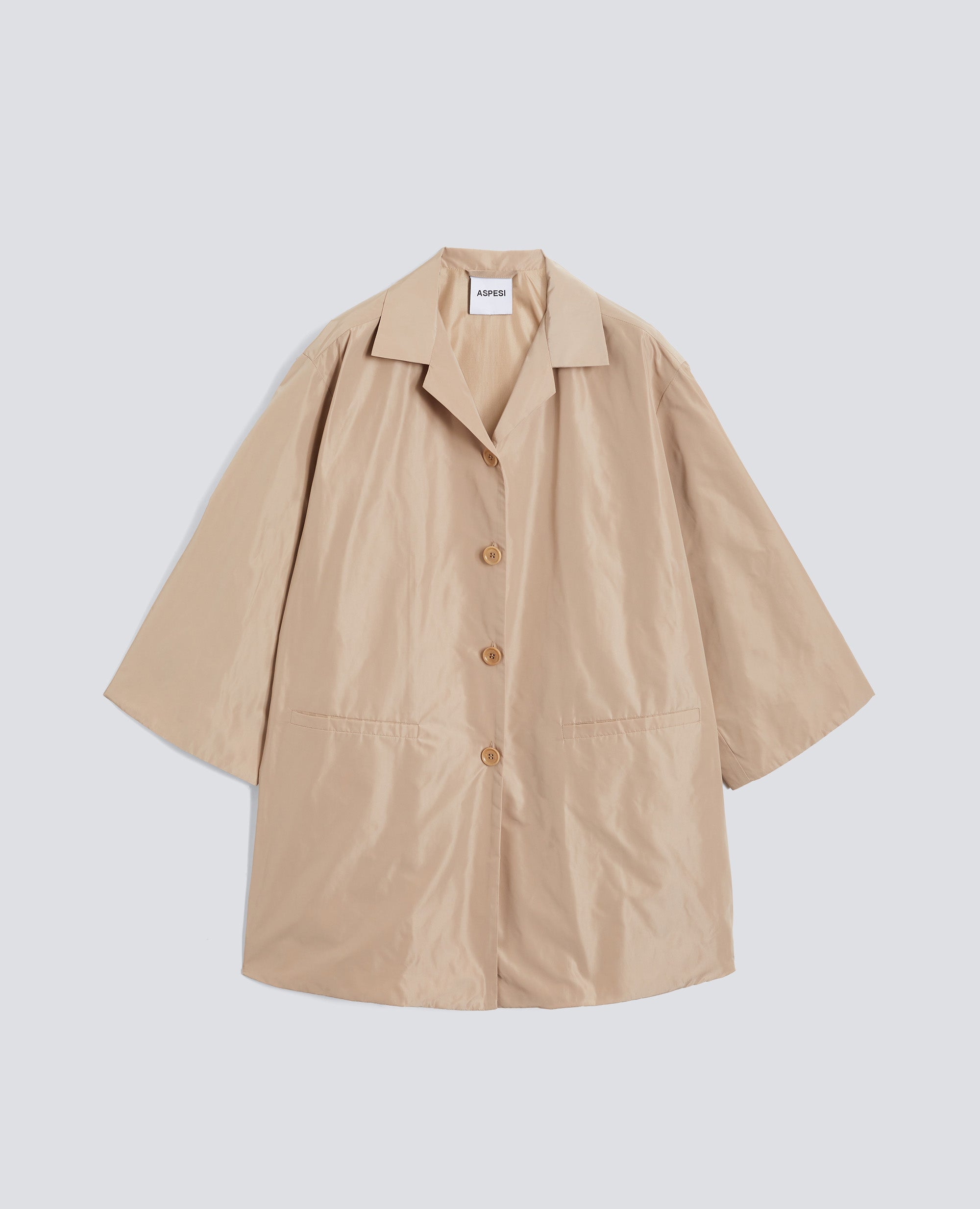 MANTEAU TECHNIQUE EN TAFFETAS. - BEIGE - ASPESI