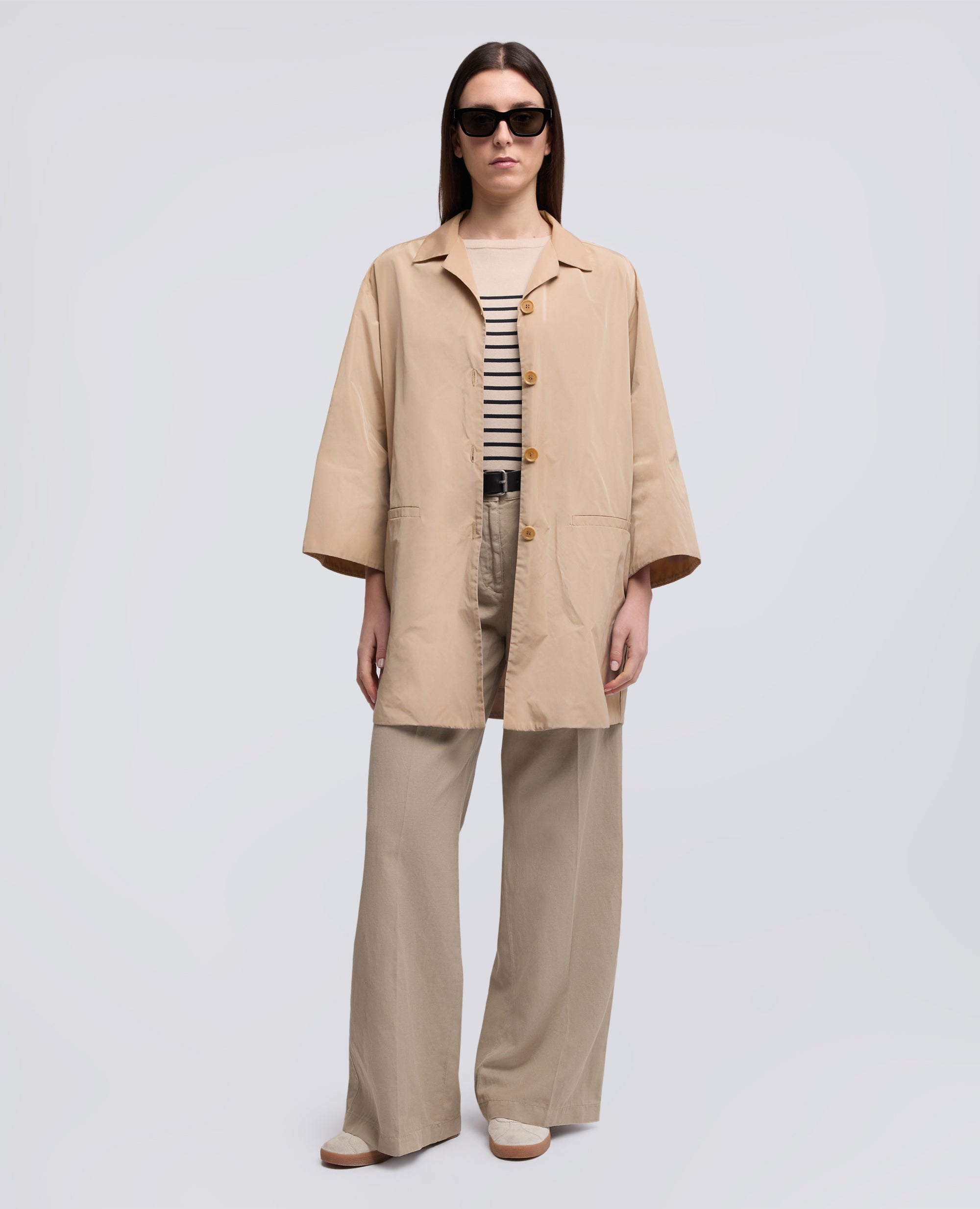 MANTEAU TECHNIQUE EN TAFFETAS. - BEIGE - ASPESI