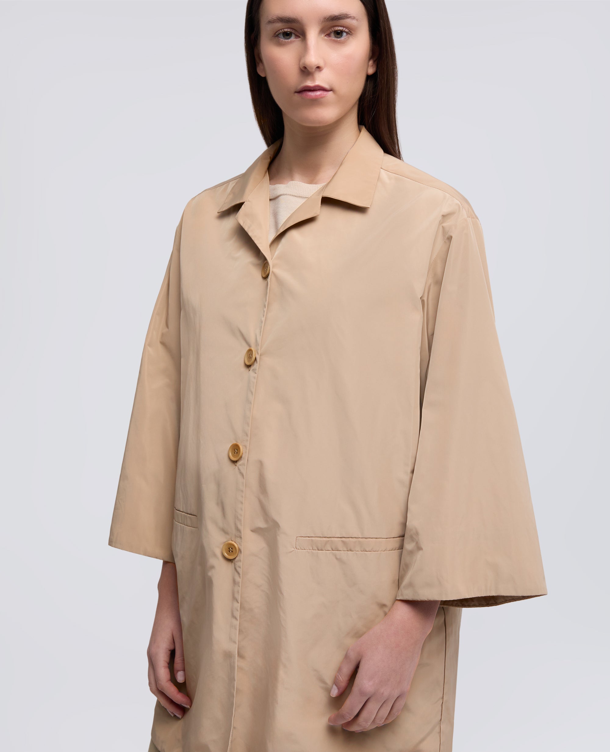 MANTEAU TECHNIQUE EN TAFFETAS. - BEIGE - ASPESI