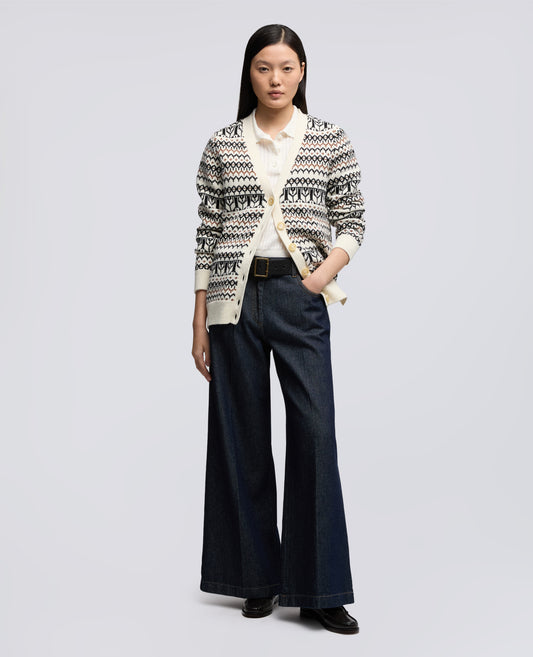 CARDIGAN EN MELANGE COTON, CHANVRE ET LAINE - MULTICOLOR - ASPESI
