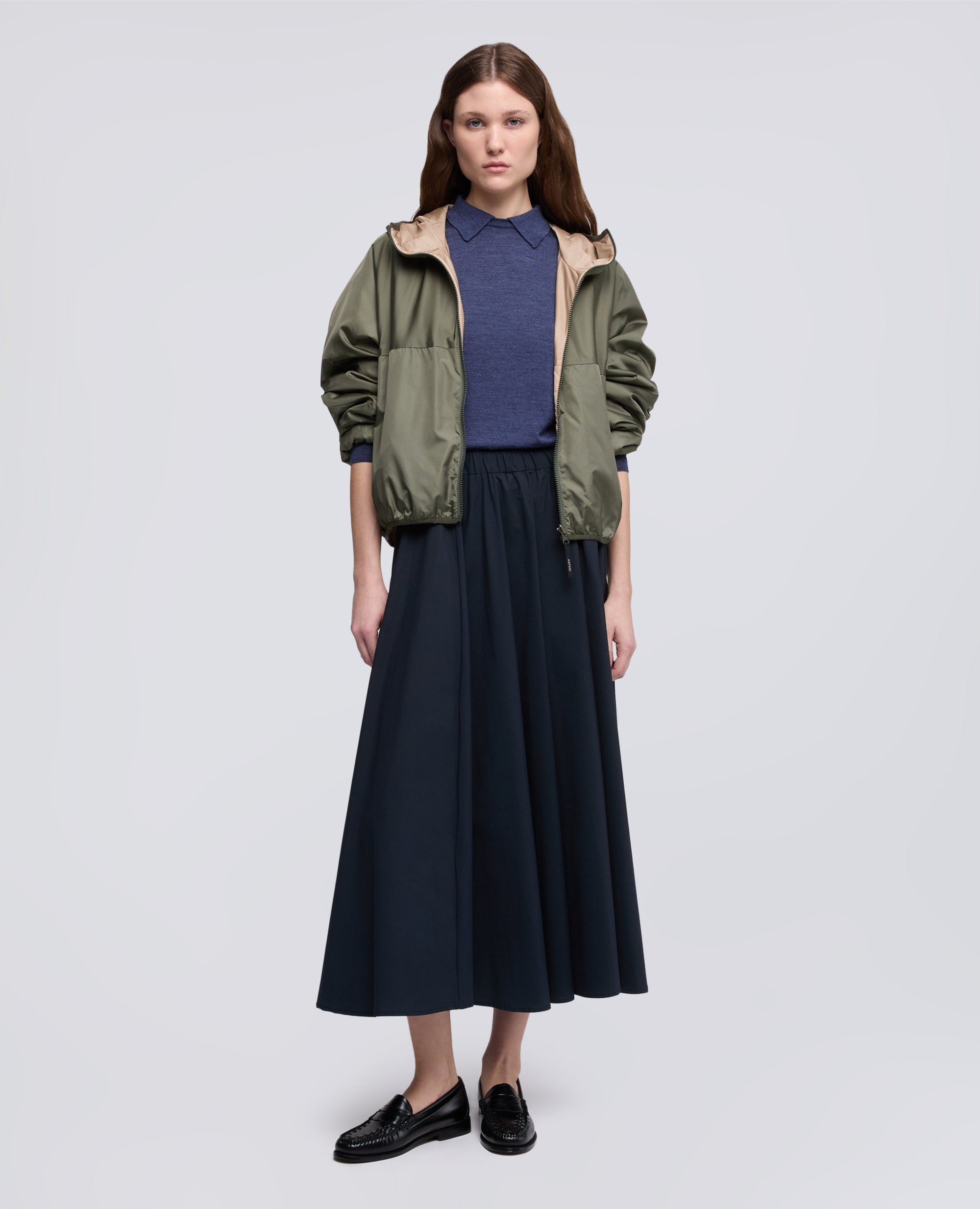 MAGLIA IN MISTO LANA E SETA - BLU - ASPESI