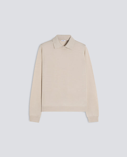 PULL EN LAINE ET SOIE - BEIGE - ASPESI