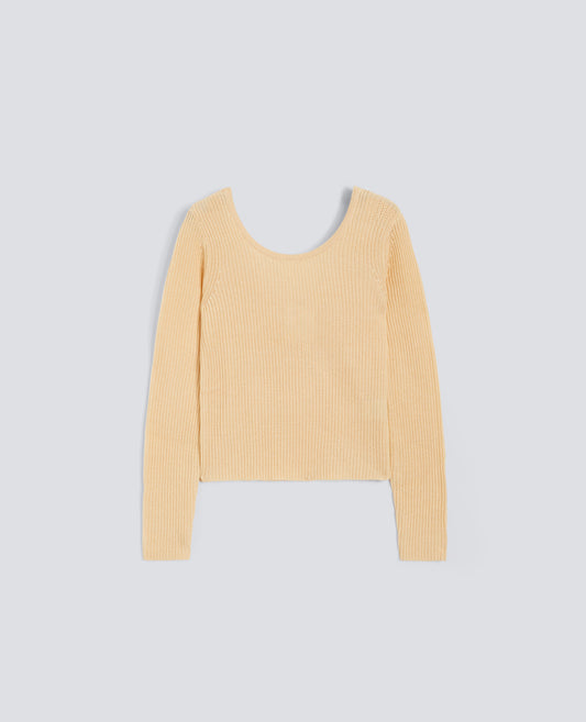 PULL AMANCHES LONGUES EN FIL DE COTON - NATURALE - ASPESI