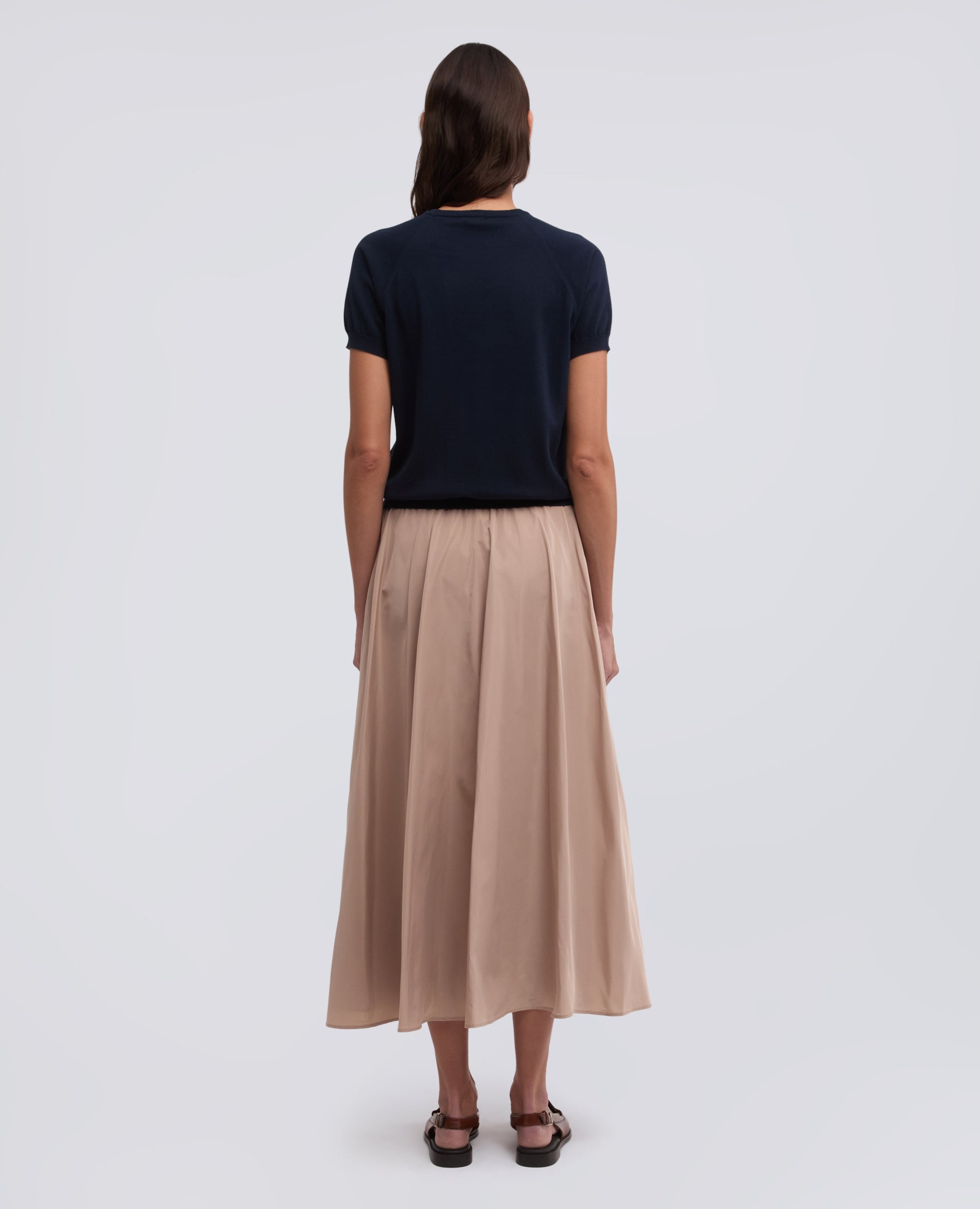 T-SHIRT GIROCOLLO IN FILATO DI PURO COTONE - BLU - ASPESI