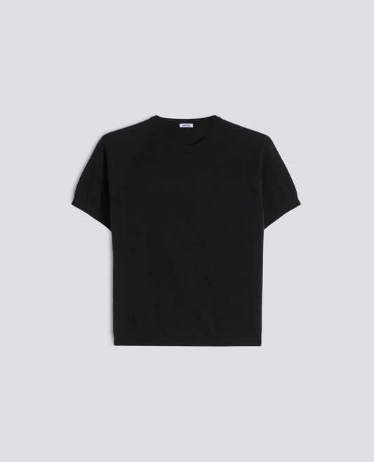CREWNECK-T-SHIRT AUS PUREM BAUMWOLLGARN - NERO - ASPESI