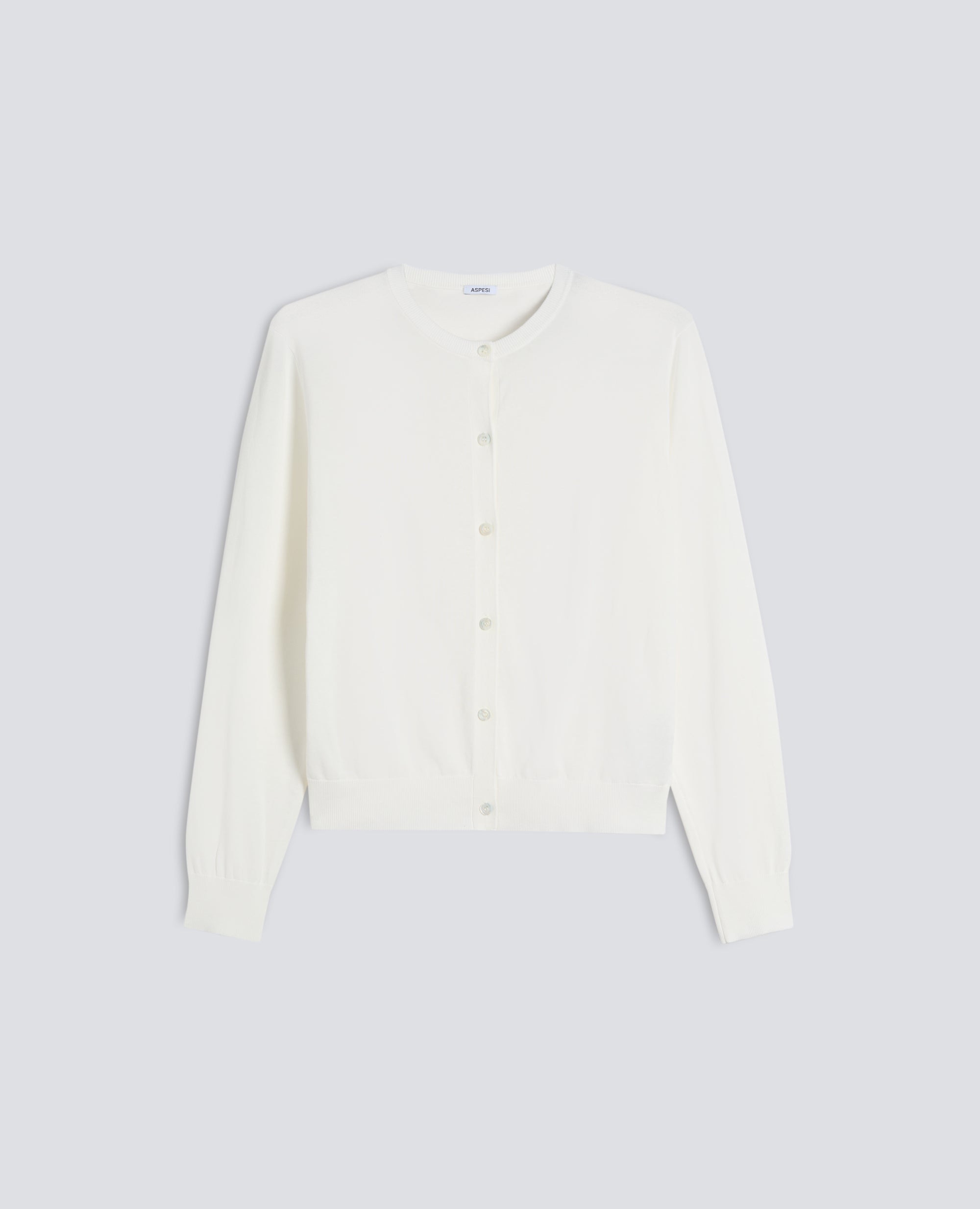 CARGIDAN GIROCOLLO IN COTONE - BIANCO - ASPESI