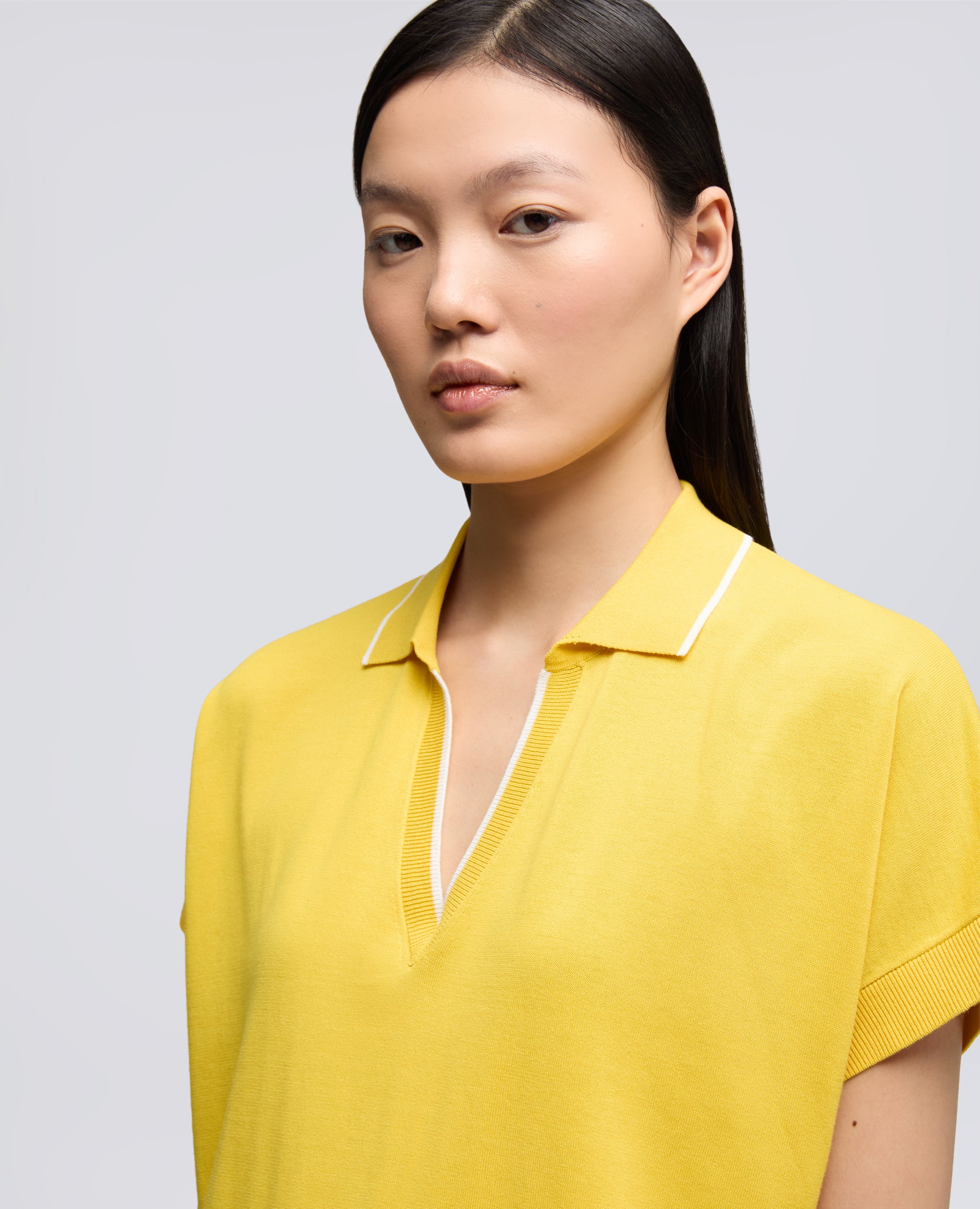 MAGLIA IN PURO COTONE - GIALLO - ASPESI