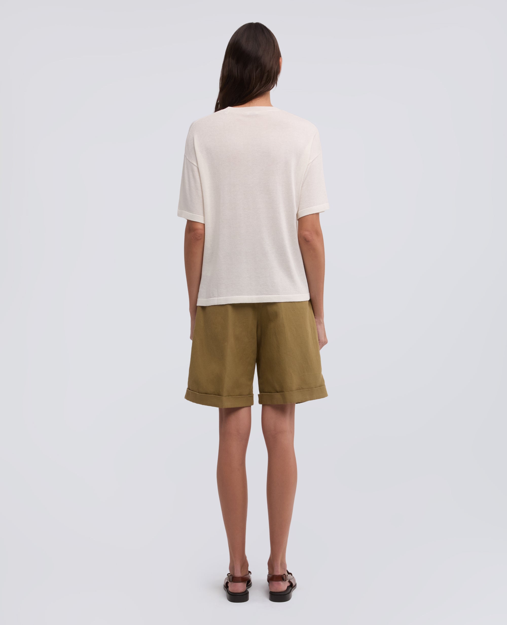 T-SHIRT DI MAGLIA IN MISTO SETA, COTONE E CASHMERE - NATURALE - ASPESI