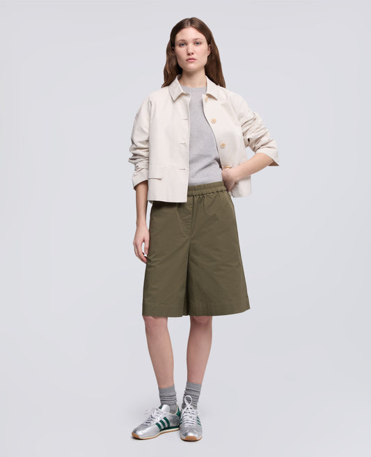 T-SHIRT TRICOTE EN SOIE, COTON ET CACHEMIRE - GRIGIO - ASPESI