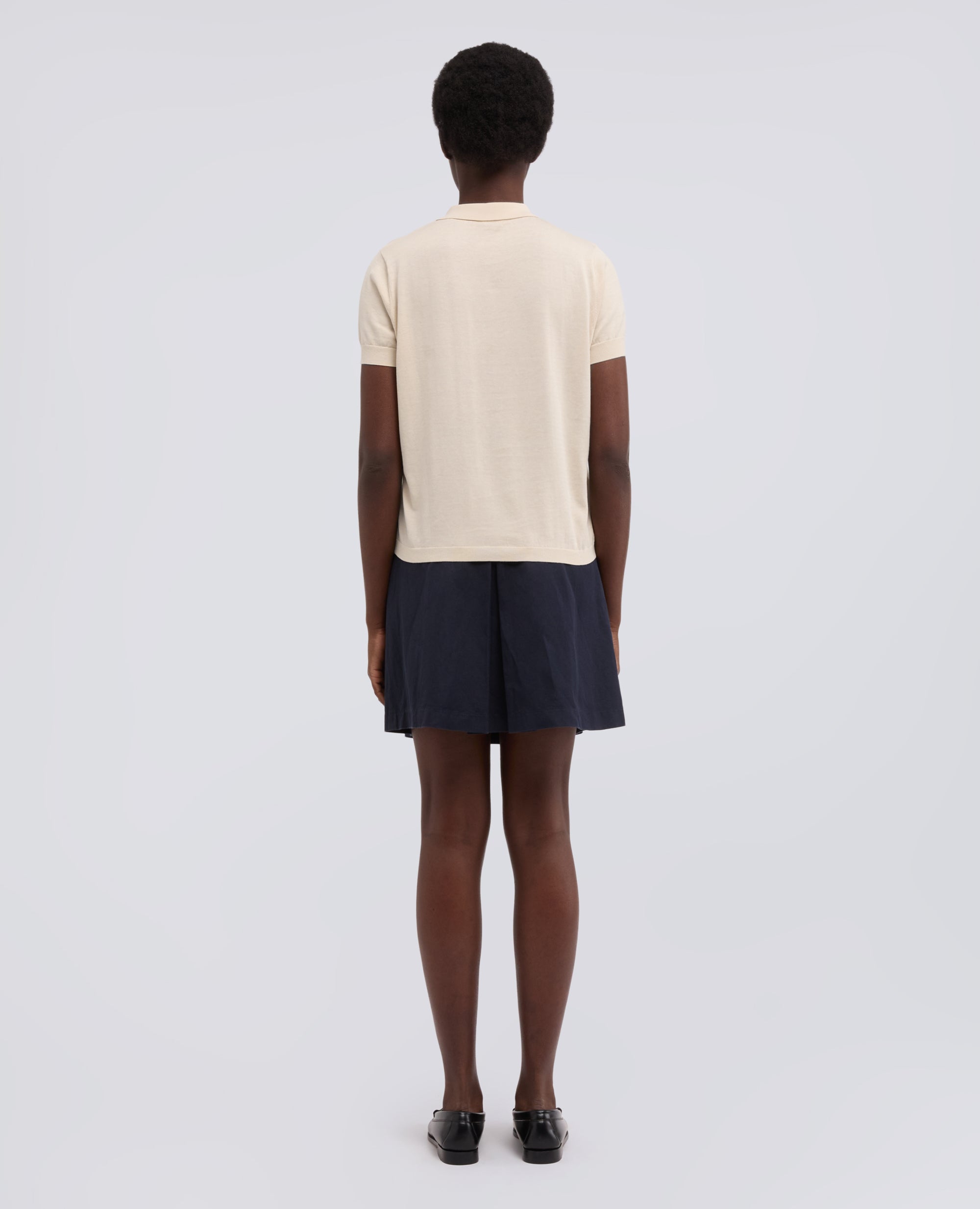 CAMISA POLO DE MEZCLA DE ALGODON, SEDA Y LINO - NATURALE - ASPESI