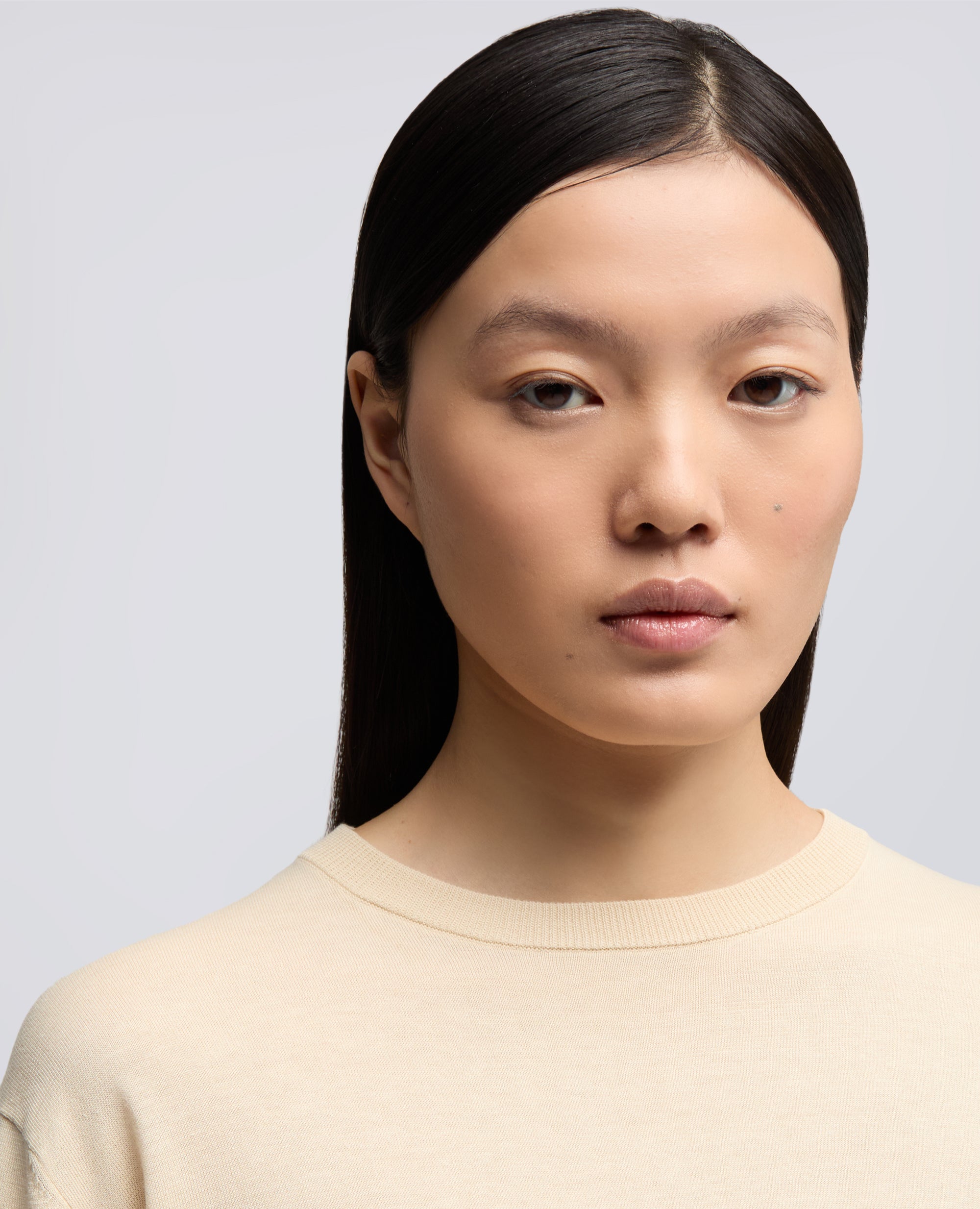 MAGLIA GIROCOLLO IN MISTO COTONE, SETA E LINO - NATURALE - ASPESI