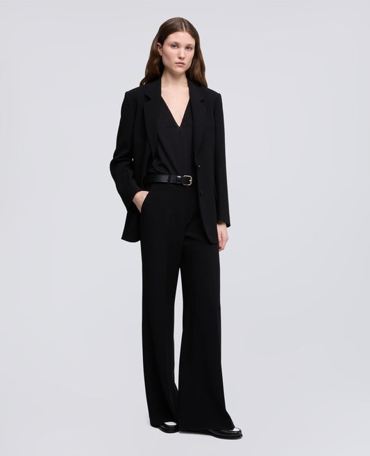 PULL EN LAINE ET SOIE ACOL EN V - NERO - ASPESI