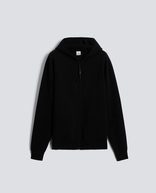 DOPPELT GESTRICKTER BAUMWOLLKAPUZENPULLOVER - NERO - ASPESI