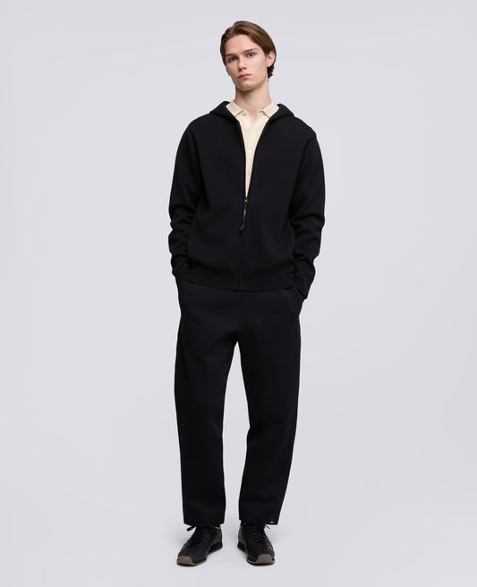 DOPPELT GESTRICKTER BAUMWOLLKAPUZENPULLOVER - NERO - ASPESI