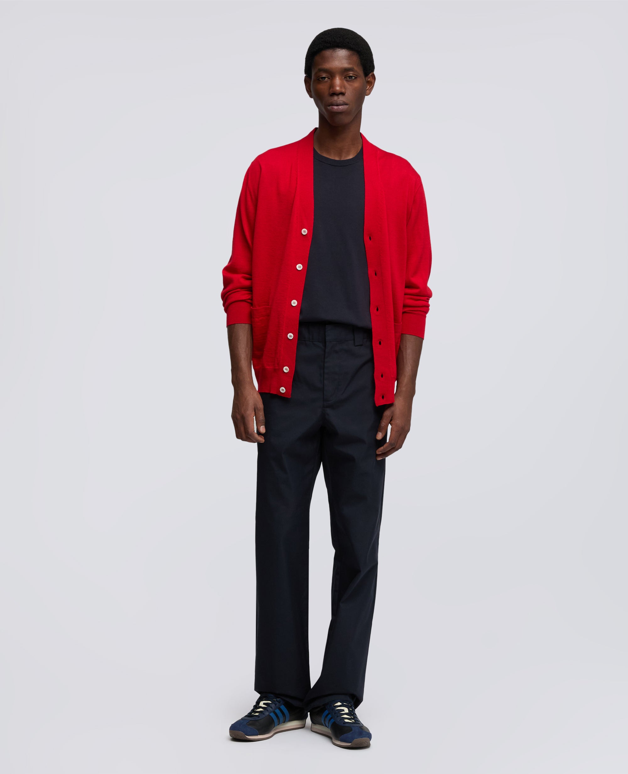 CARDIGAN IN LANA E SETA - ROSSO - ASPESI