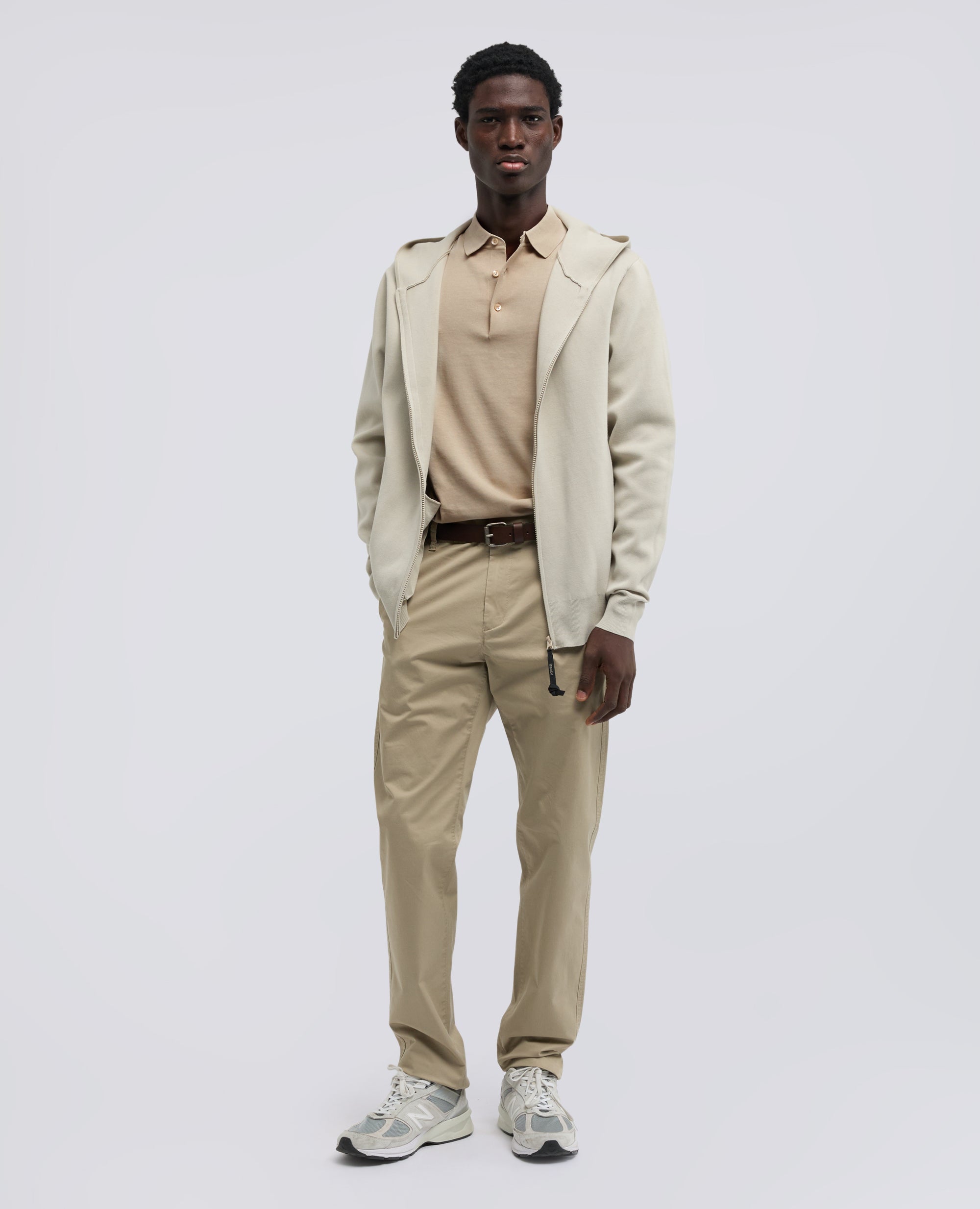 POLO IN COTONE CON BOTTONI IN MADREPERLA - BEIGE - ASPESI