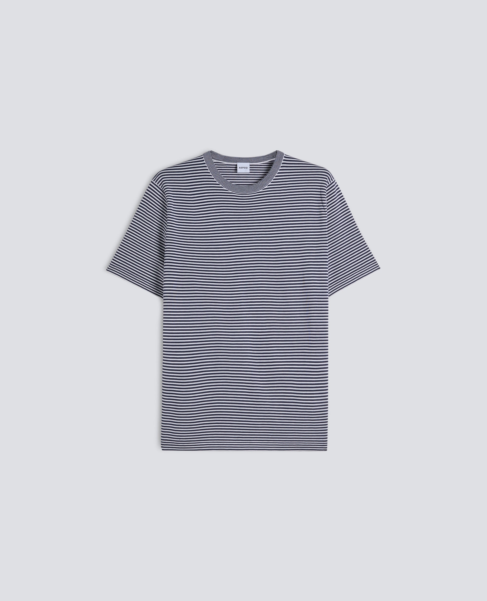 T-SHIRT IN LINEN, SILK, COTTON BLEND YARN - MULTICOLOR - ASPESI