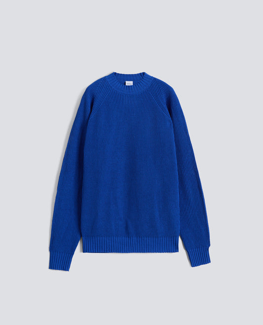 CREWNECK-PULLOVER AUS BAUMWOLLGARN - BLU - ASPESI