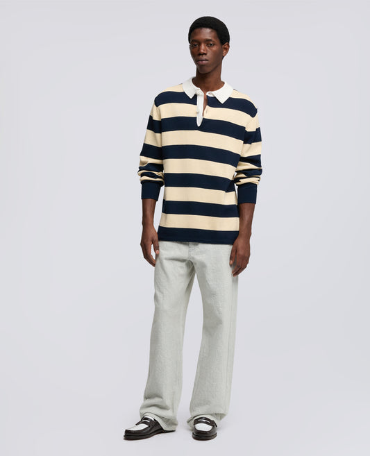 POLO A MANCHES LONGUES EN FIL DE COTON - MULTICOLOR - ASPESI