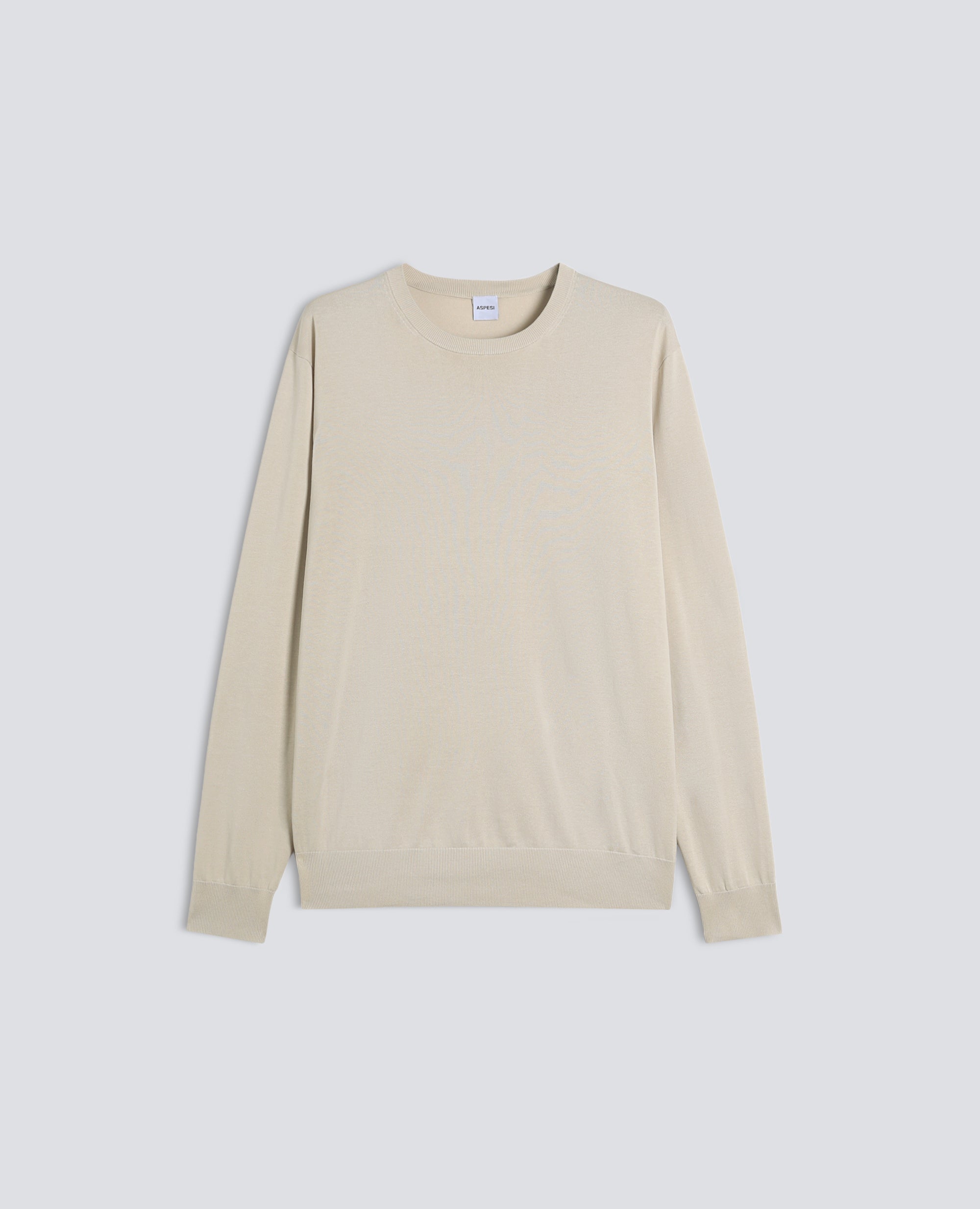 MAGLIA GIROCOLLO IN COTONE - BEIGE - ASPESI