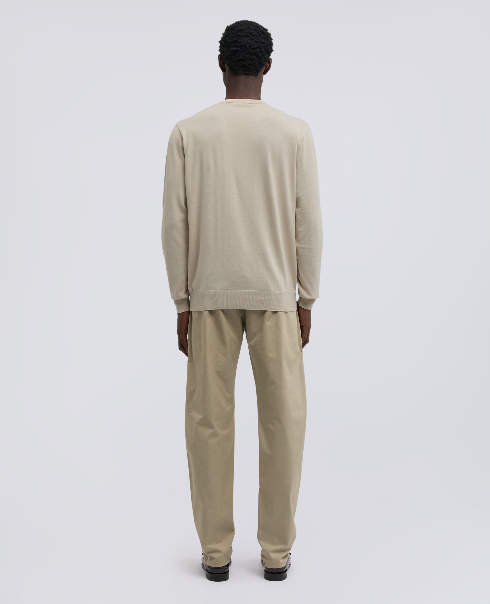 MAGLIA GIROCOLLO IN COTONE - BEIGE - ASPESI