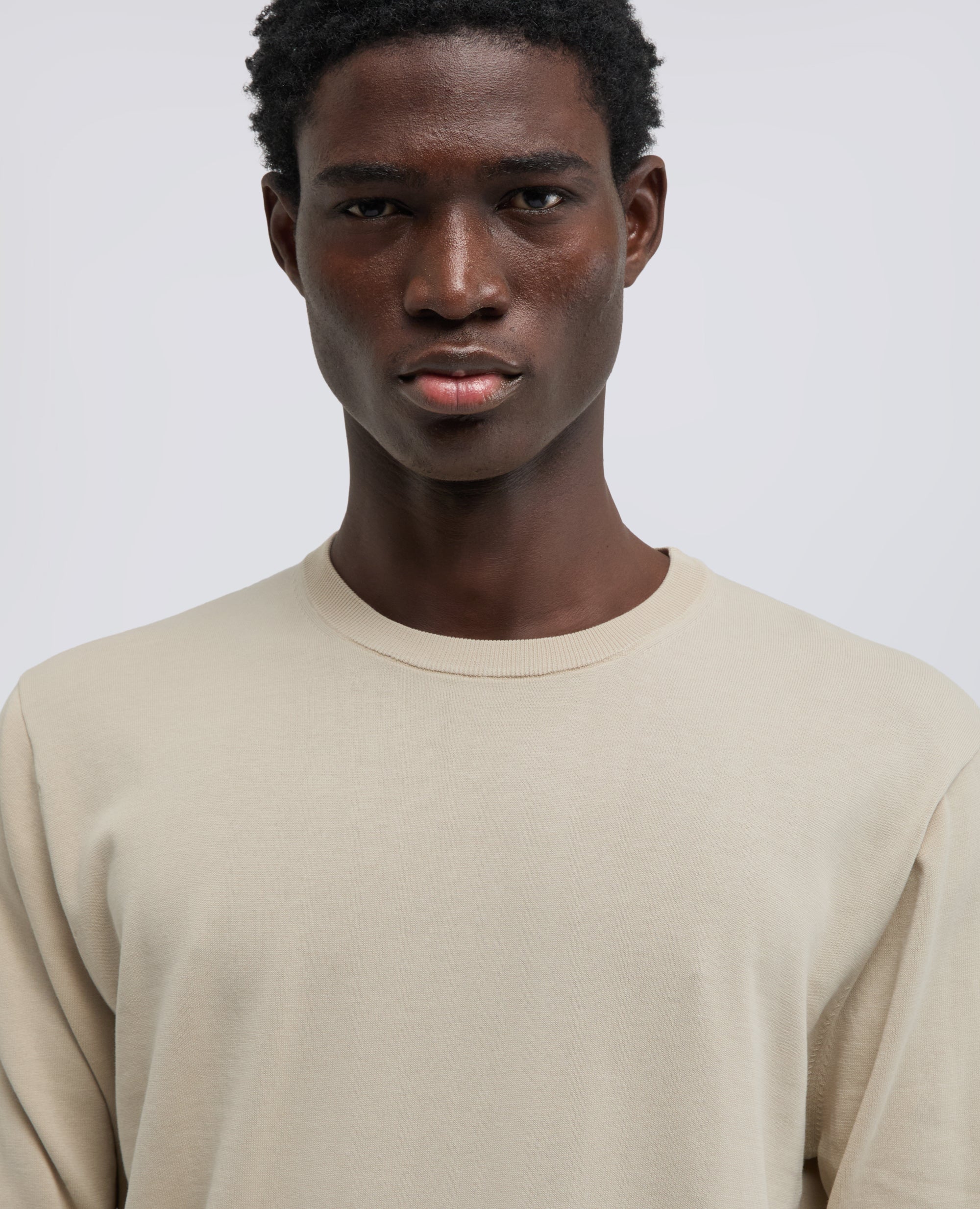 MAGLIA GIROCOLLO IN COTONE - BEIGE - ASPESI