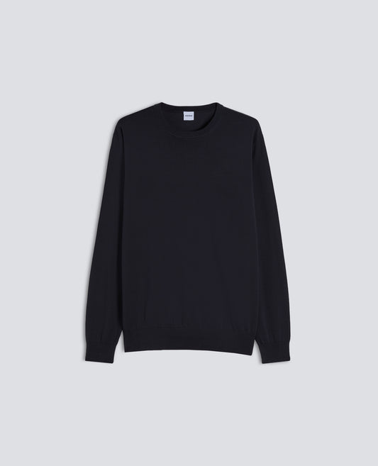 BAUMWOLLPULLOVER MIT CREWNECK-AUSSCHNITT - BLU - ASPESI